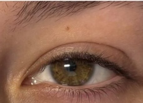 Before a Korean lash lift in Conroe, Texas: straight natural lashes